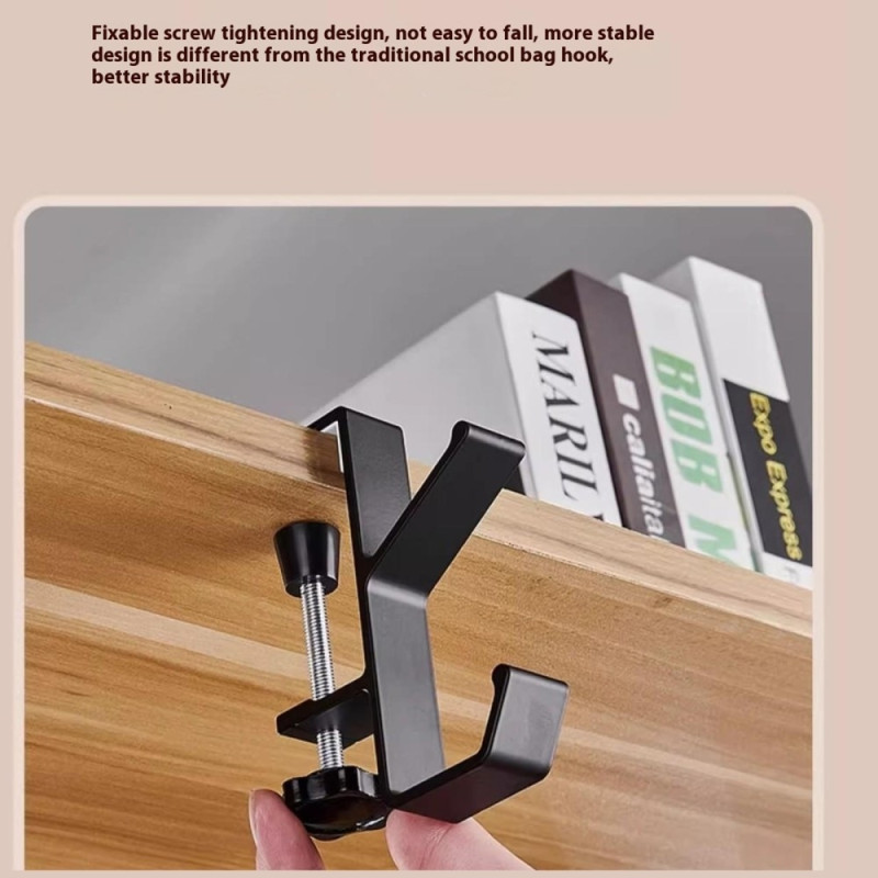 Desk Edge Hook Reppulaukku Kuulokkeiden ripustin pöydän alle Säilytys - valkoinen