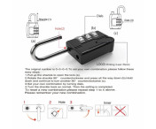 4-siffrigt bagagelås fjäderstålkabel Hänglås Stöldskydd kodlås 