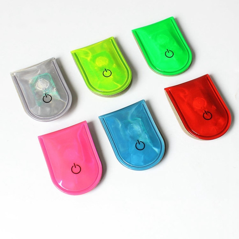 LED-lys Magnetisk Clip Sikkerhed Løb Nat Campingaktiviteter - Orange