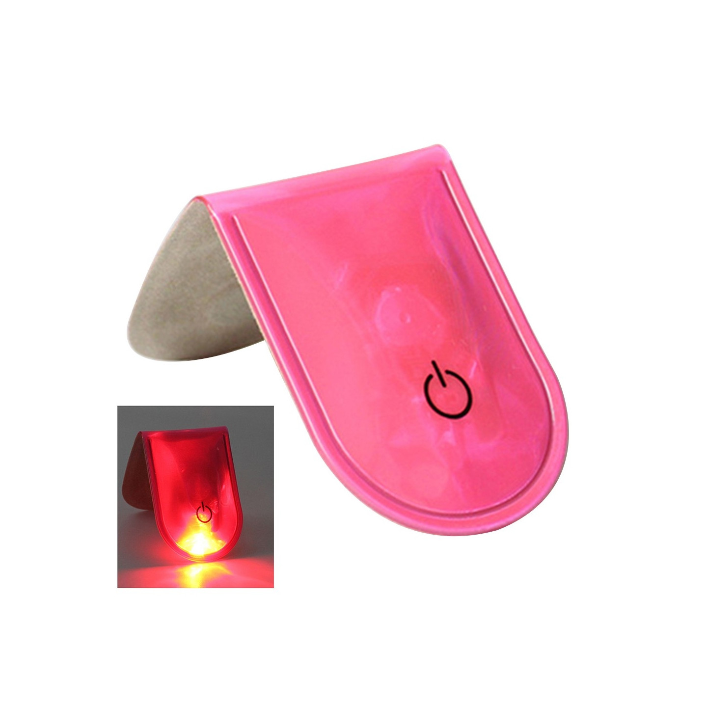 LED Light Magnetic Clip Safety Running Night Camping Activities - Pink