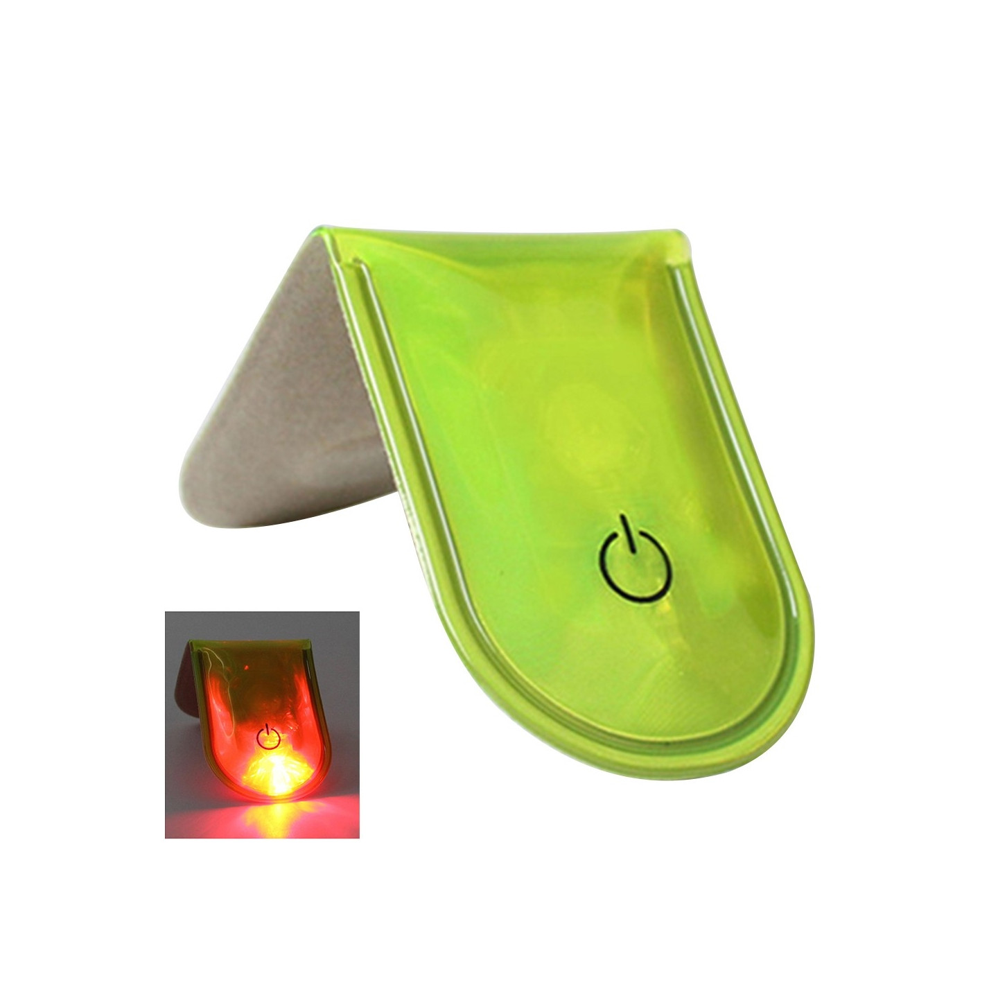 LED-lys Magnetisk klips Sikkerhet Løping Nattcampingaktiviteter - Fluorescerende