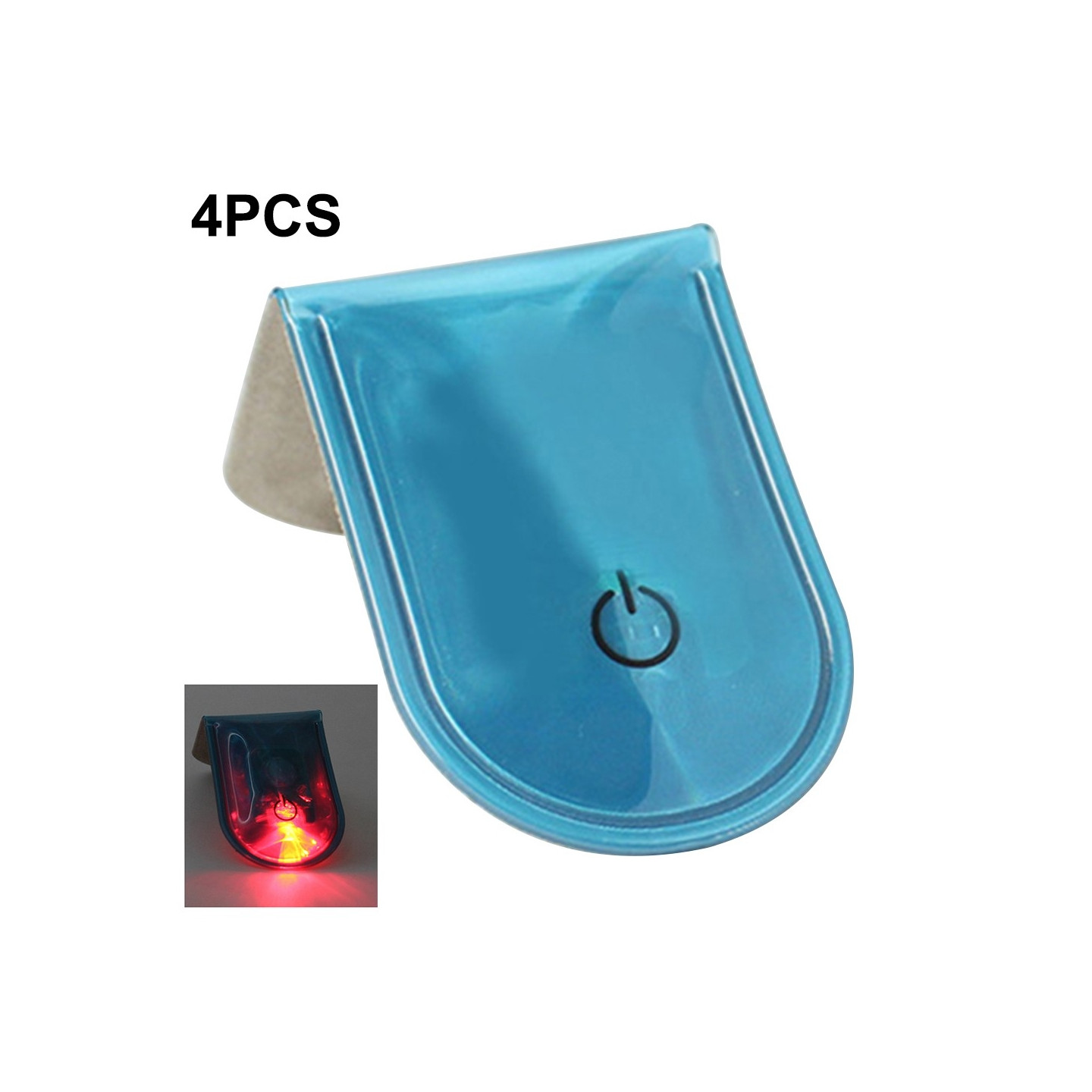 4pcs LED Light Magnetic Clips Safety Running Night Camping Activities - Blue