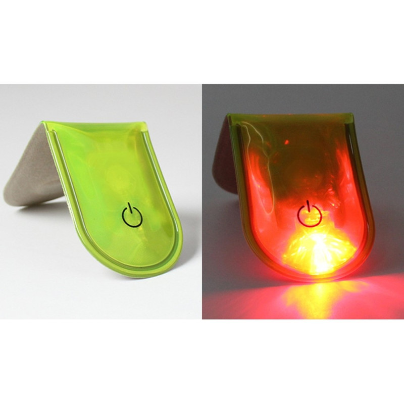 LED Light Magnetic Clip Safety Running Night Camping Activities - Fluorescent