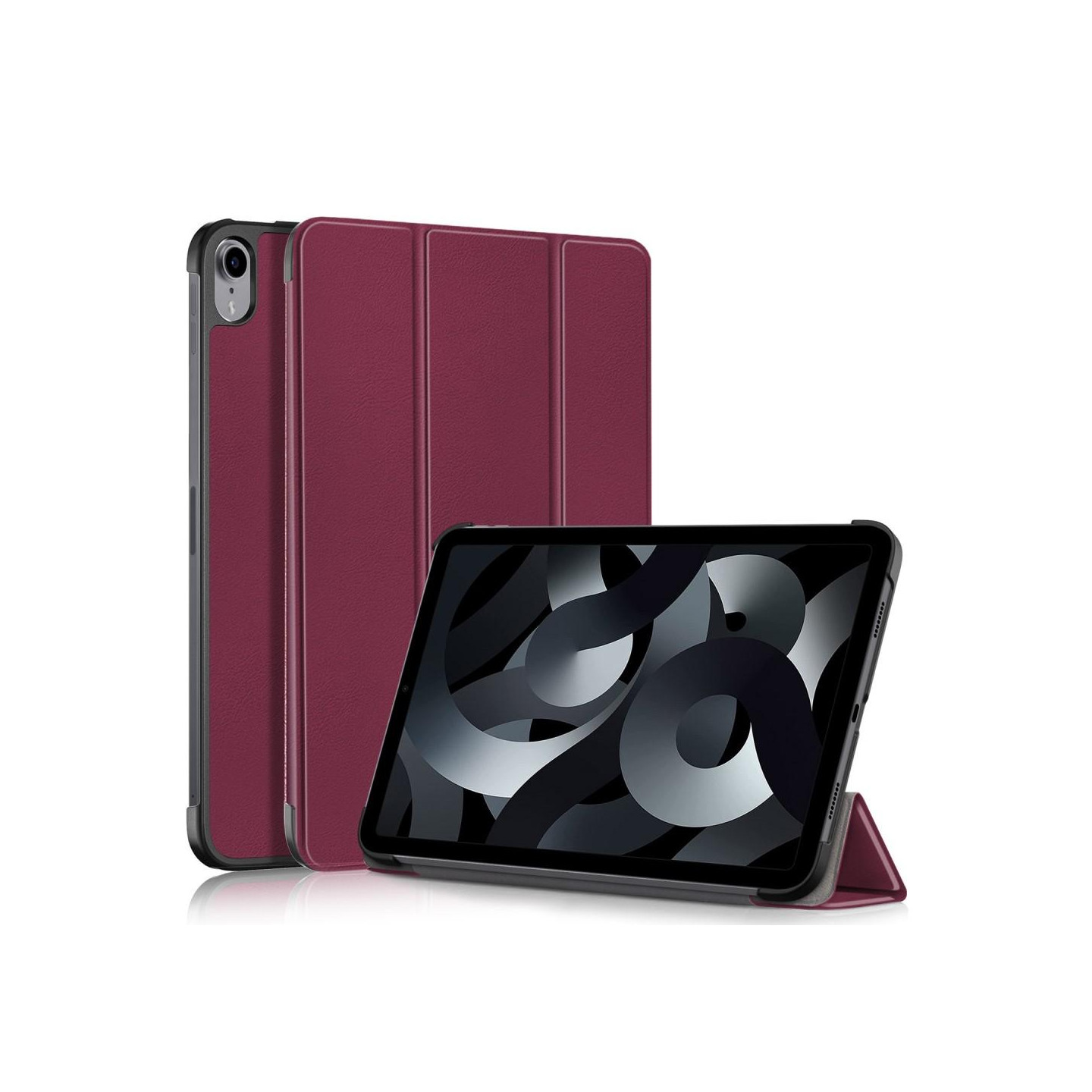 Tri - fold Stand Case for iPad 10.9 (2022) Tablet Cover - Wien Red