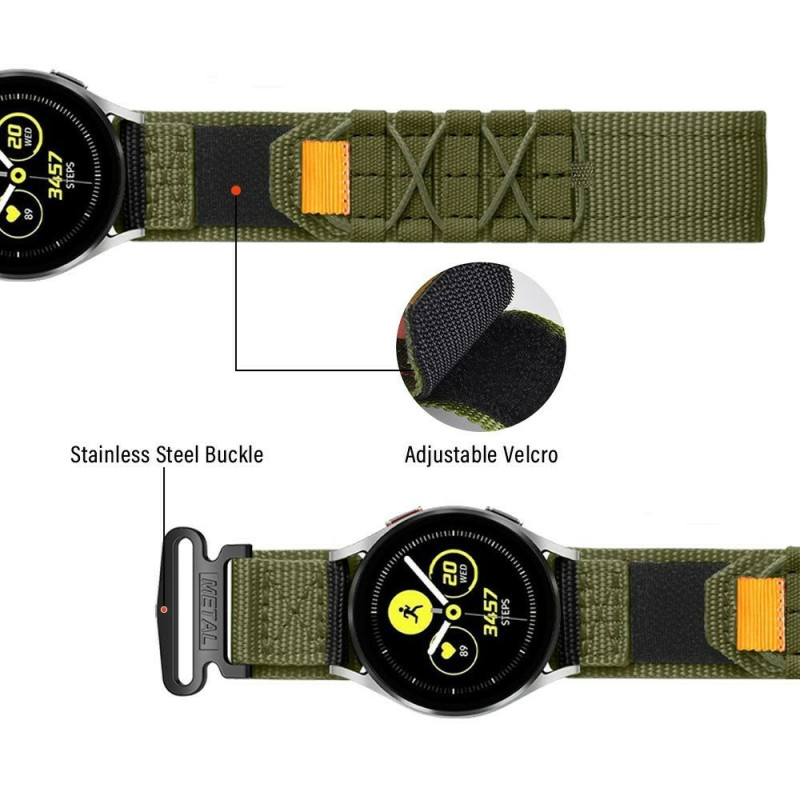 Strap Replacement Band For Samsung Watch7 44mm 40mm Huawei Watch GT 3 42mm - Army