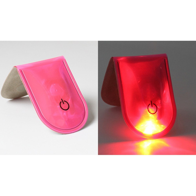 LED Light Magnetic Clip Safety Running Night Camping Activities - Pink