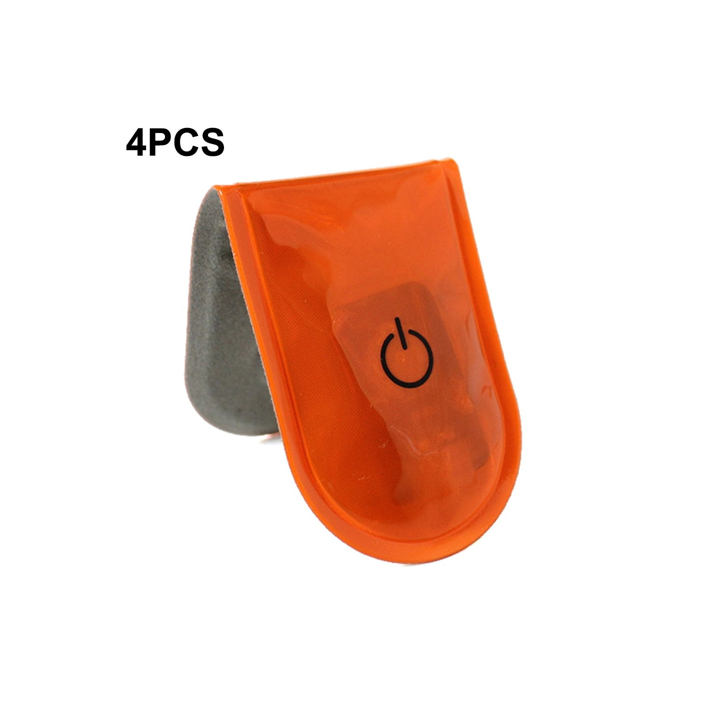 4 stk LED-lys Magnetiske Clips Sikkerhed Løbenat Campingaktiviteter - Orange