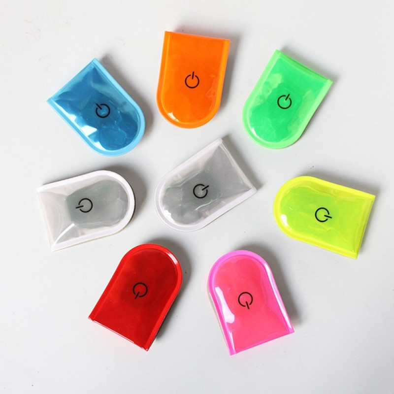 4st LED Ljus Magnetiska Clips Säkerhet Löpning Natt Camping Aktiviteter - Röd