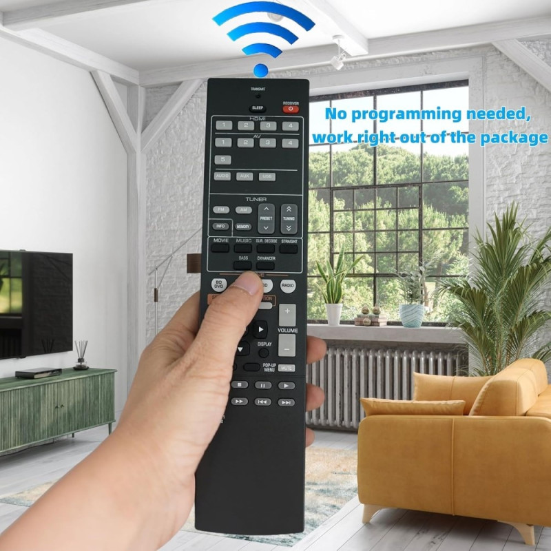 Udskiftning af fjernbetjening til RAV521 til Yamaha Audio/Video Receiver