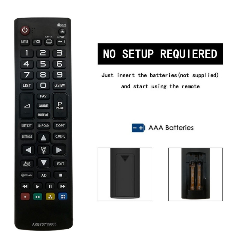 TV fjernkontroll Erstatning for AKB73715603 For LG TV