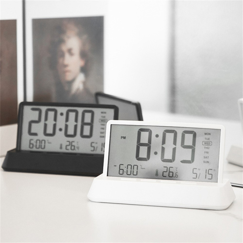 LED Display Digital Alarm Clock with Temperature Calendar Snooze Function