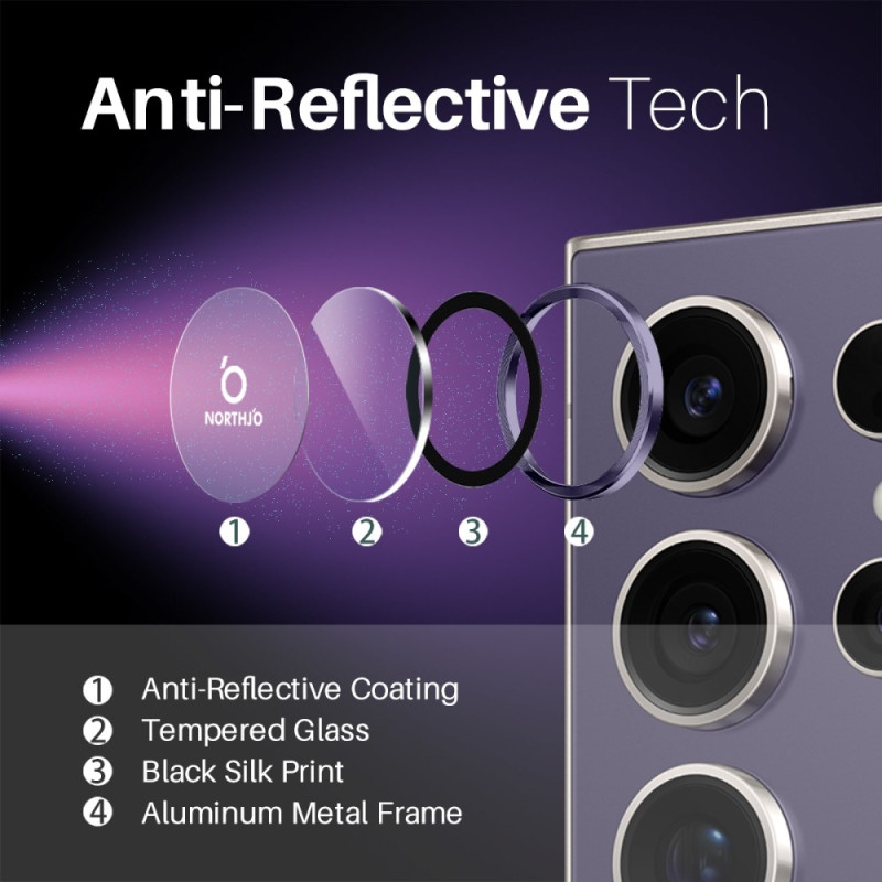 NORTHJO For Samsung Galaxy S25 Ultra Tempered Glass Camera Lens
