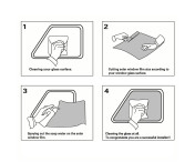 Bilfönsterfilm Rulle Solskydd Fordon Solfilm, 50cmx3m - 1 Procent genomlysning