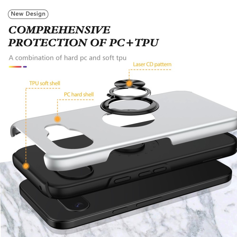 For Pixel 9A Hybrid Deksel med Fingerring