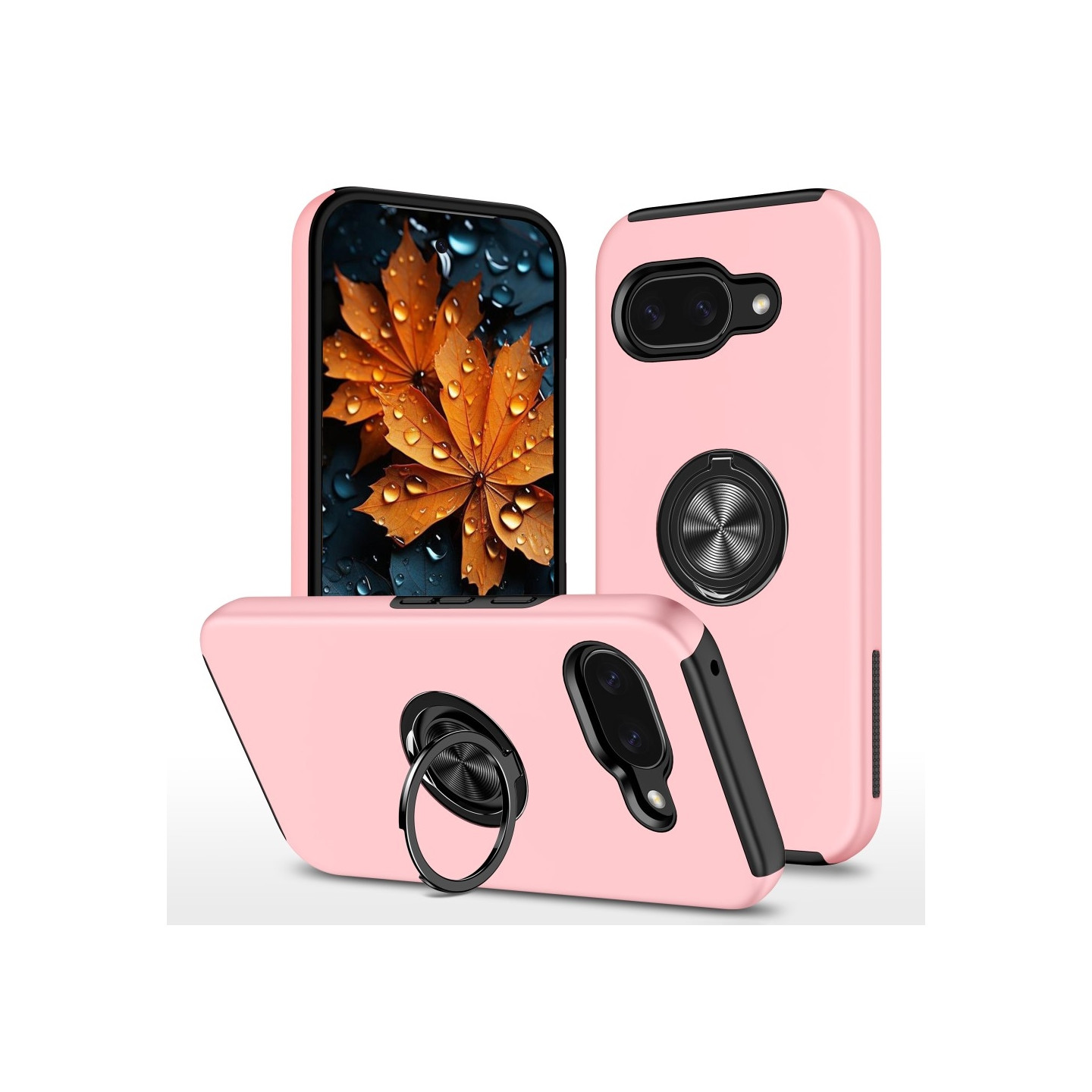 Google Pixel 9A sormenrengasjalustan hybridikotelo