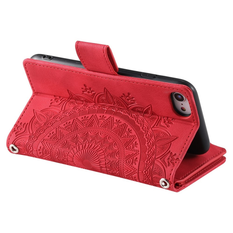 For iPhone 17e / 16e Wallet Case Cover Shell Mandala Flower Pattern