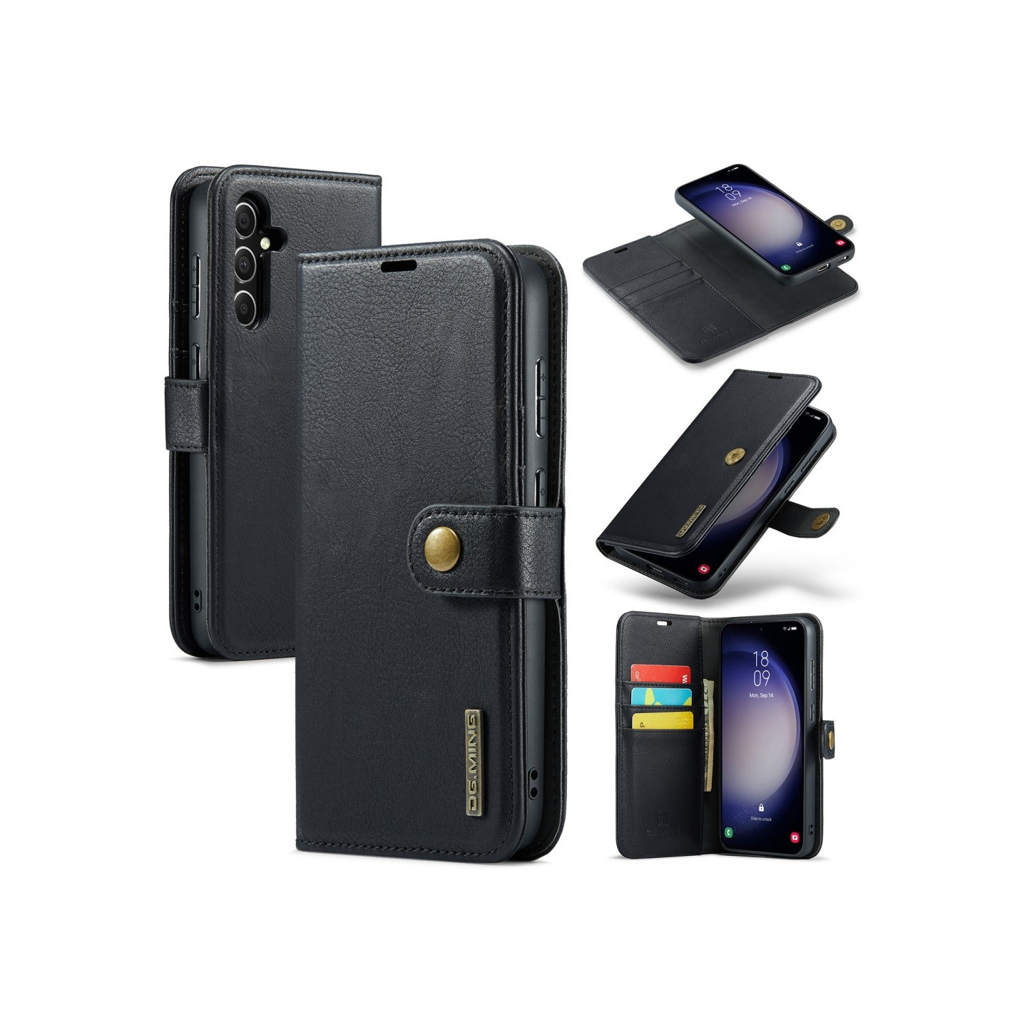 DG.MING for Samsung Galaxy S25+ Detachable 2-in-1 Wallet Cover