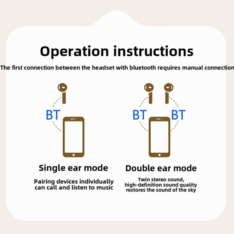 Retro kameradesign Bluetooth-hovedtelefoner Støjreduktion In-Ear-hovedtelefoner - Brun