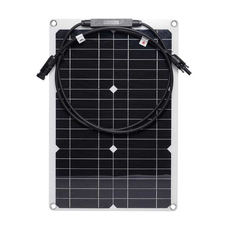 Solpanel 20W monokrystallinsk silicium bøjeligt solpanel til RV / bil / yacht