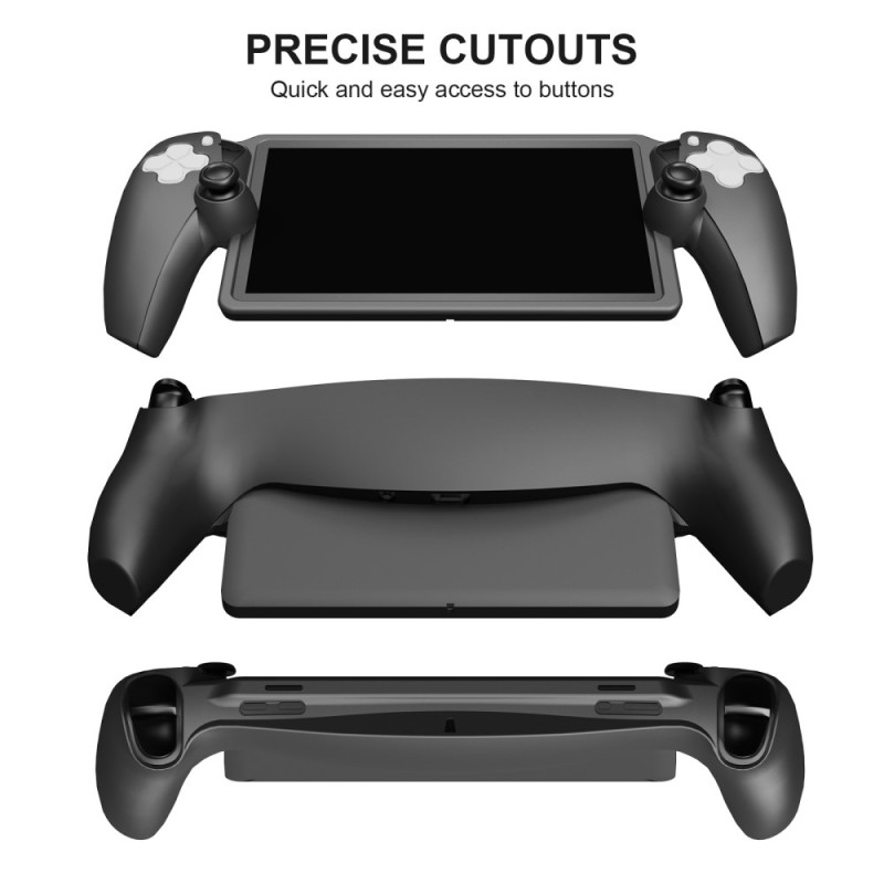 Silicone Shell Case for PS5 Portal Handheld Game Console Shockproof - Black