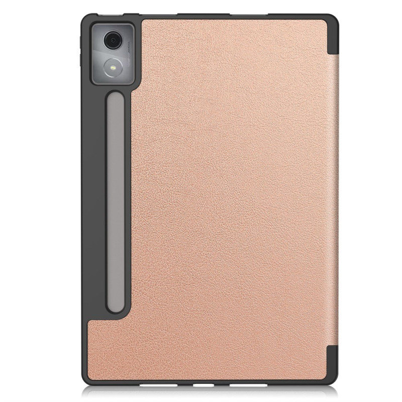 For Lenovo Idea Tab Pro Case Tri-Fold stativdeksel med penneholder - Rose Gold