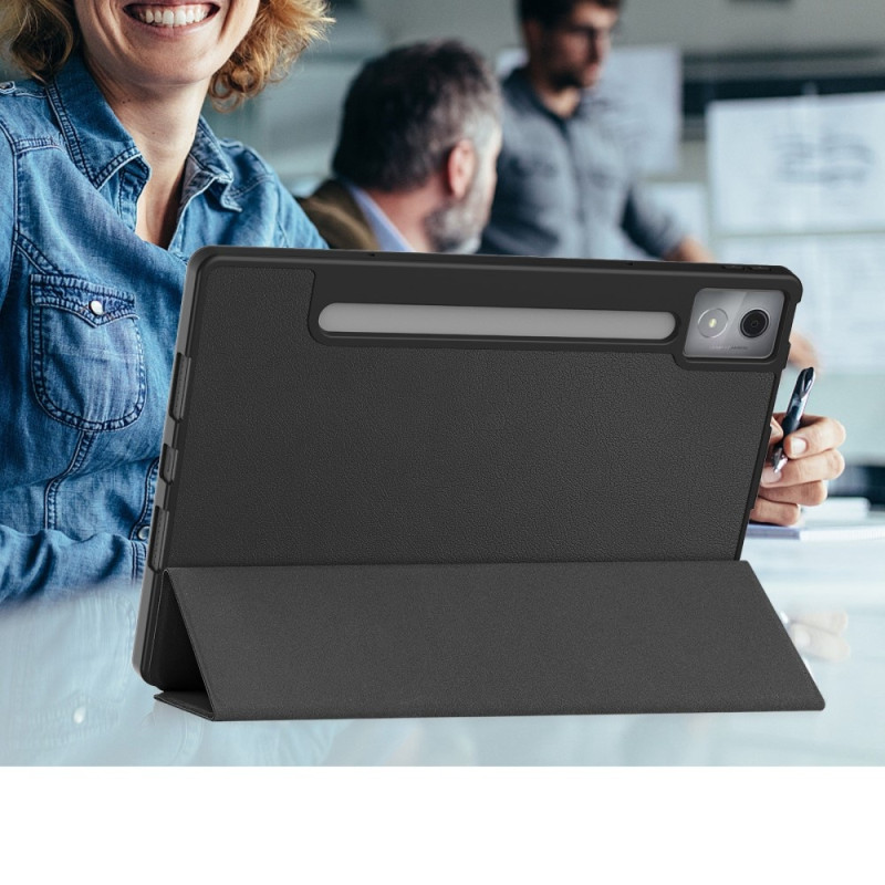 För Lenovo Idea Tab Pro Fodral Tri-Fold Stativ Skal med pennhållare - Svart