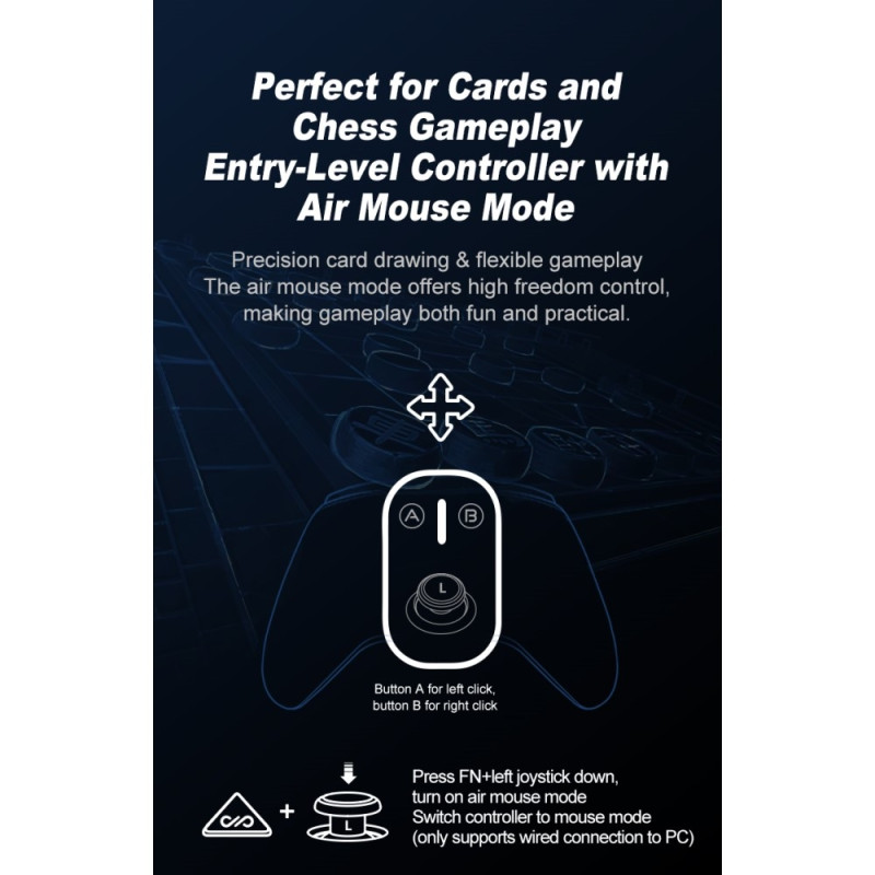 Langaton Bluetooth-peliohjain vastaanottimella Yhteensopiva Steam PC Android iOS Nintendo Switchin kanssa - valkoinen