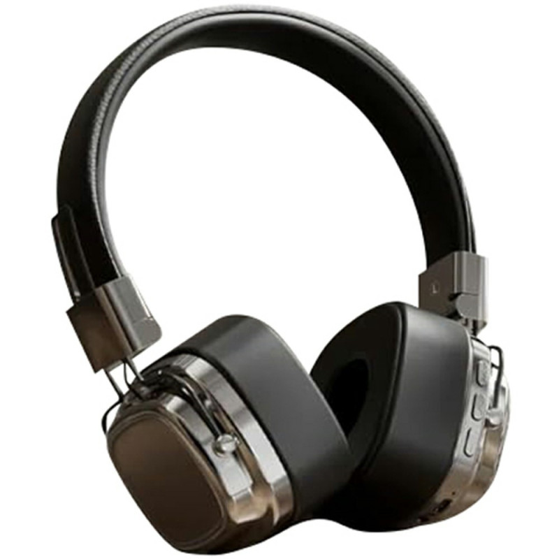 Bluetooth HiFi Sound Over Ear Hodetelefoner Støyreduksjon Trådløst Headset - Sølv+svart