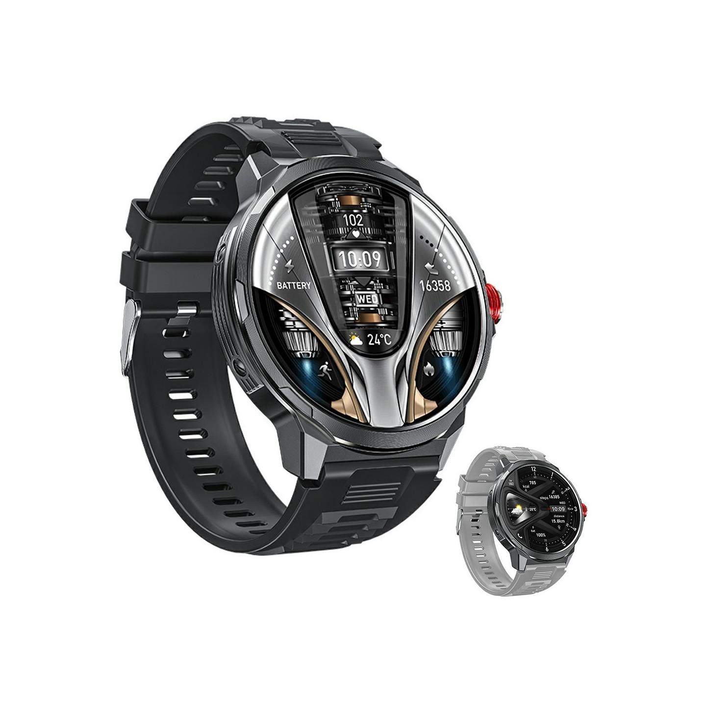 WEKOME WH-07 Smartklokke Sinkkeblanding IP67 Vanntett Bluetooth 1,85-tommers HD-skjerm