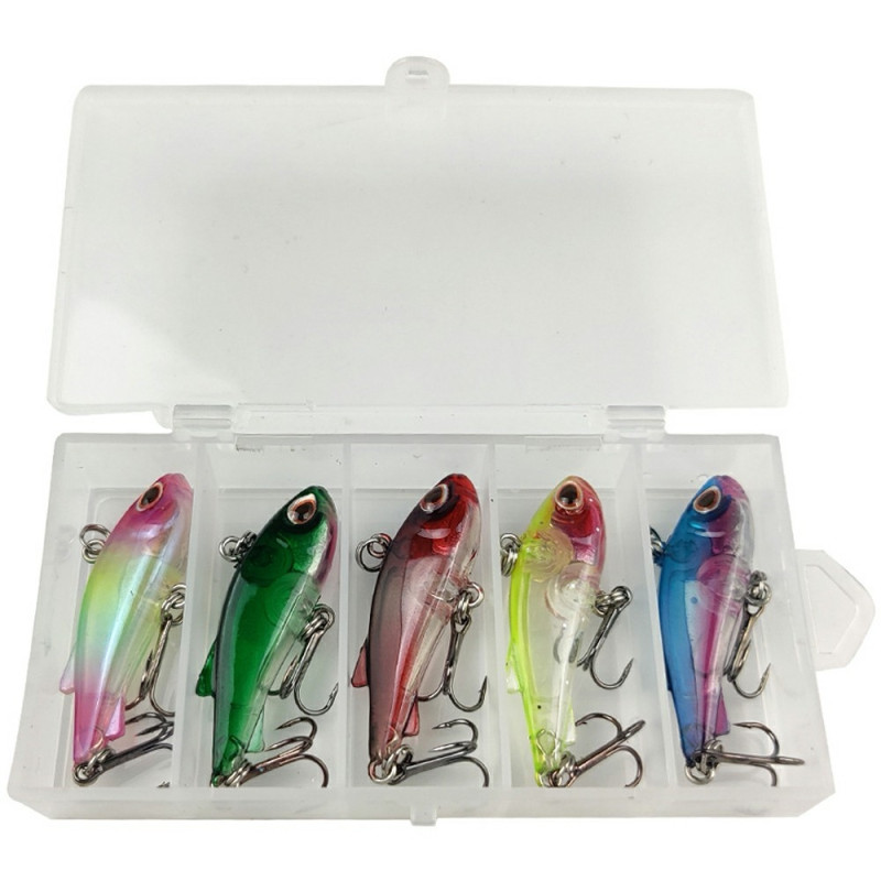 5 pcs Fishing lure lifelike swimming Sinking Minnow bait freshwater saltwater