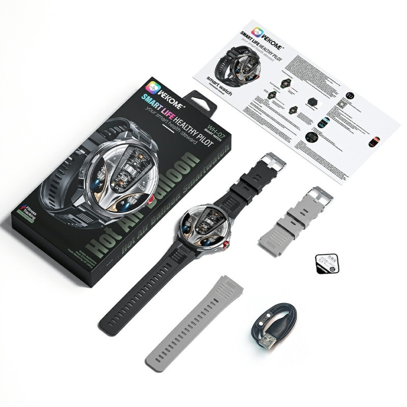 WEKOME WH-07 Smart Watch Zinc Alloy IP67 Waterproof Bluetooth 1.85 Inch HD Display