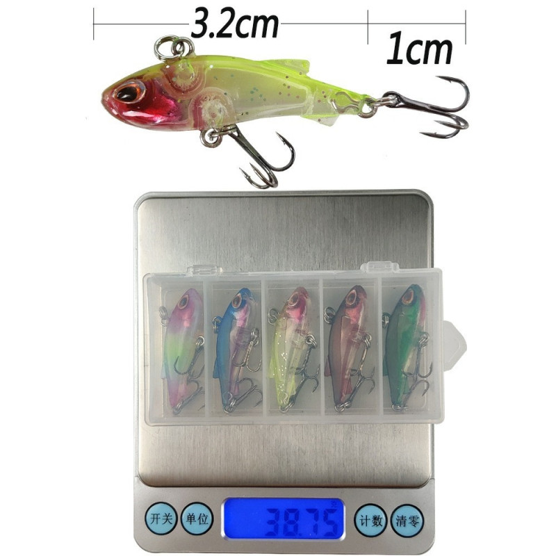 5 pcs Fishing lure lifelike swimming Sinking Minnow bait freshwater saltwater
