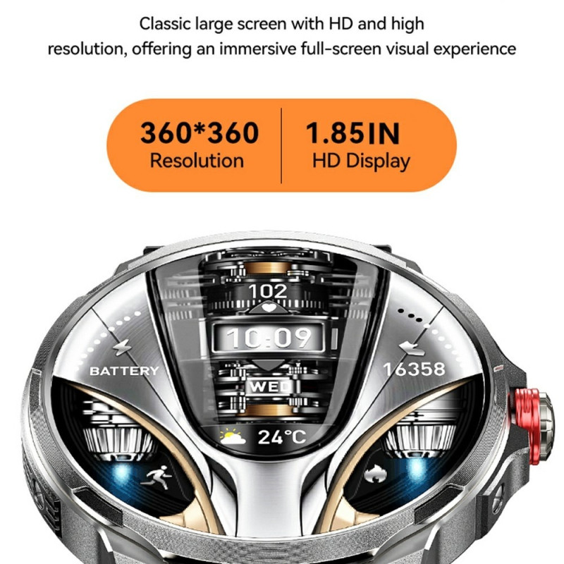 WEKOME WH-07 Smartwatch Zinklegering IP67 Vandtæt Bluetooth 1,85-tommer HD-skærm