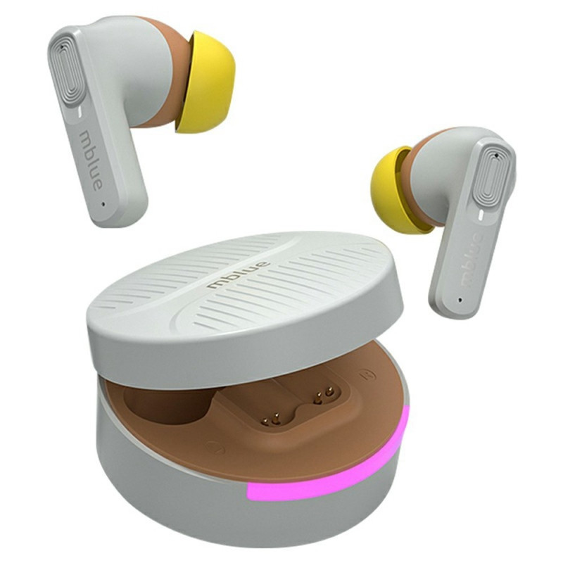 MBLUE AR03pro ANC støyreduksjon Bluetooth 5.3 ørepropper Low Latency Gaming Hodetelefoner - Grå