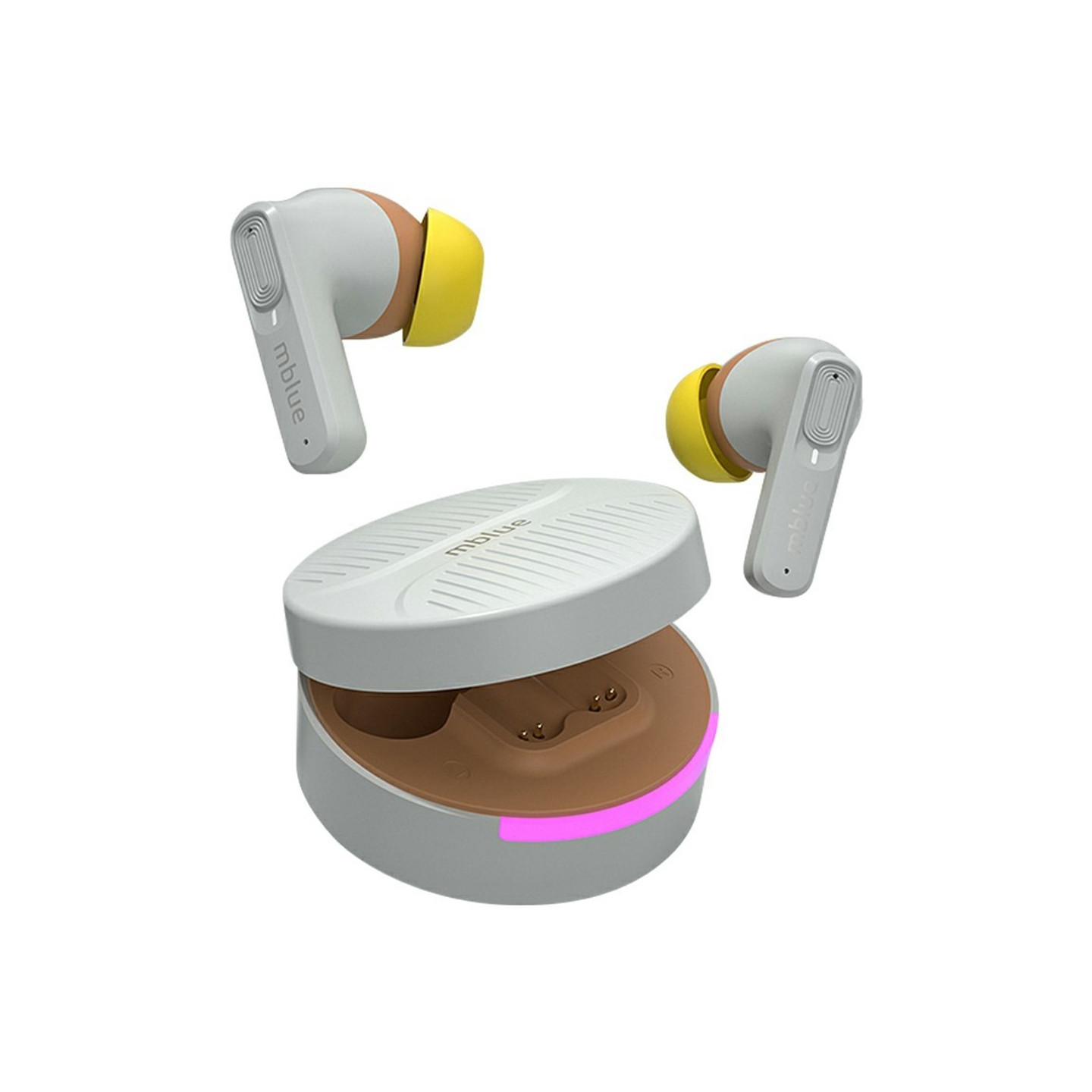 MBLUE AR03pro ANC Noise Cancellation Bluetooth 5.3 Earbuds Low Latency Gaming Headphones - Grey