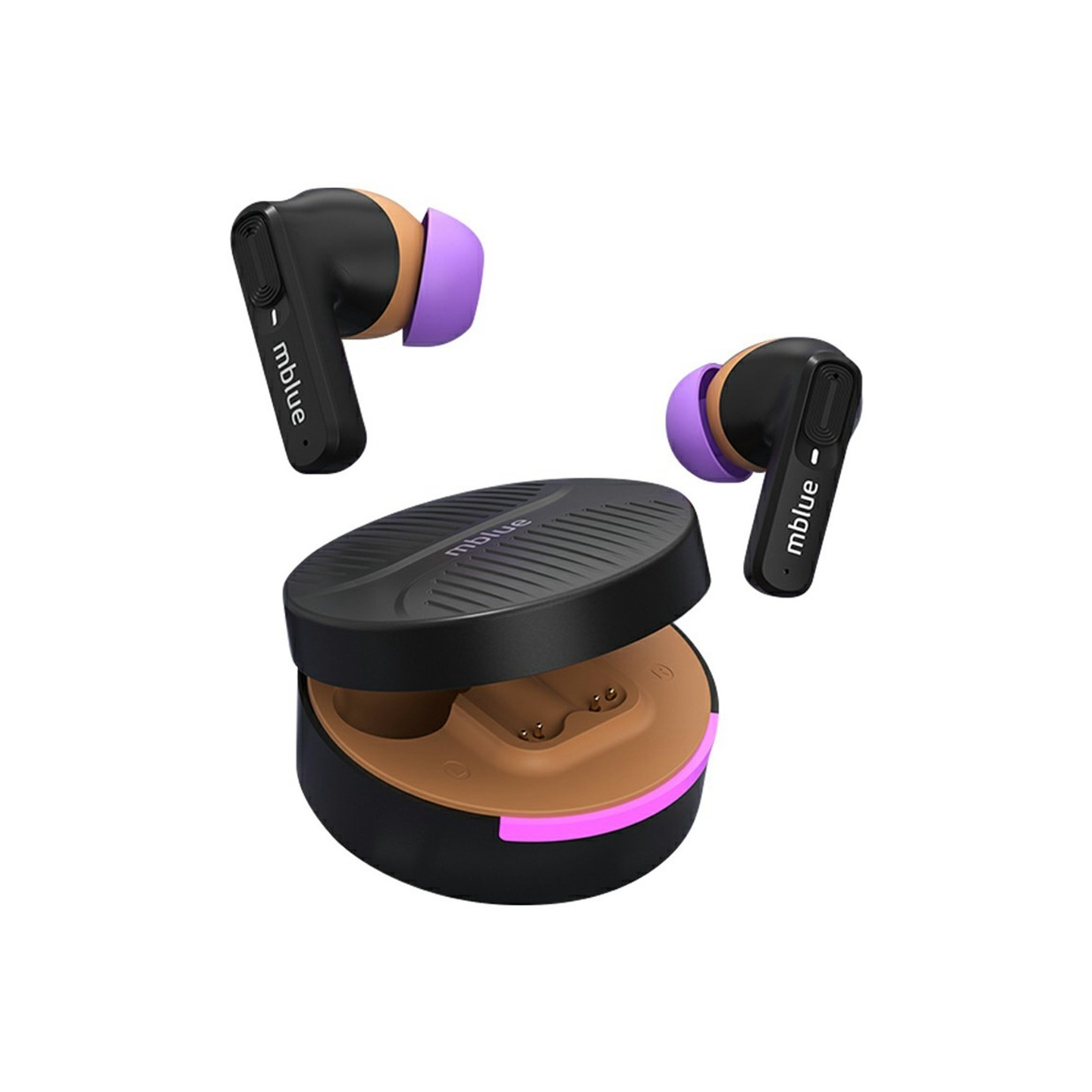 MBLUE AR03pro ANC Noise Cancellation Bluetooth 5.3 Earbuds Low Latency Gaming Headphones - Black