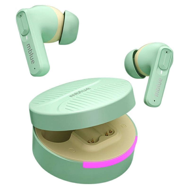 MBLUE AR03pro ANC melunvaimennus Bluetooth 5.3 -nappikuulokkeet matalan viiveen pelikuulokkeet - Minttu