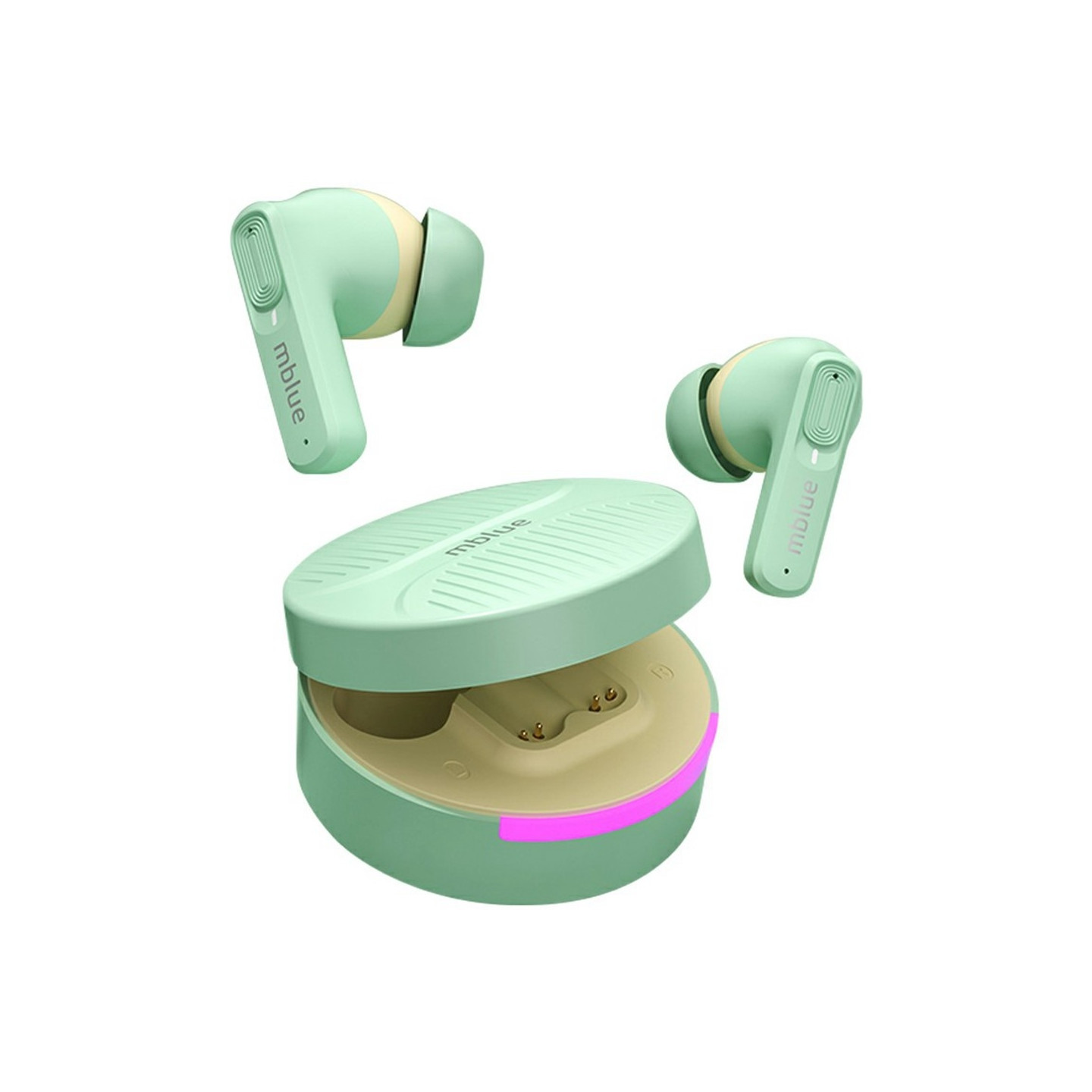 MBLUE AR03pro ANC melunvaimennus Bluetooth 5.3 -nappikuulokkeet matalan viiveen pelikuulokkeet - Minttu