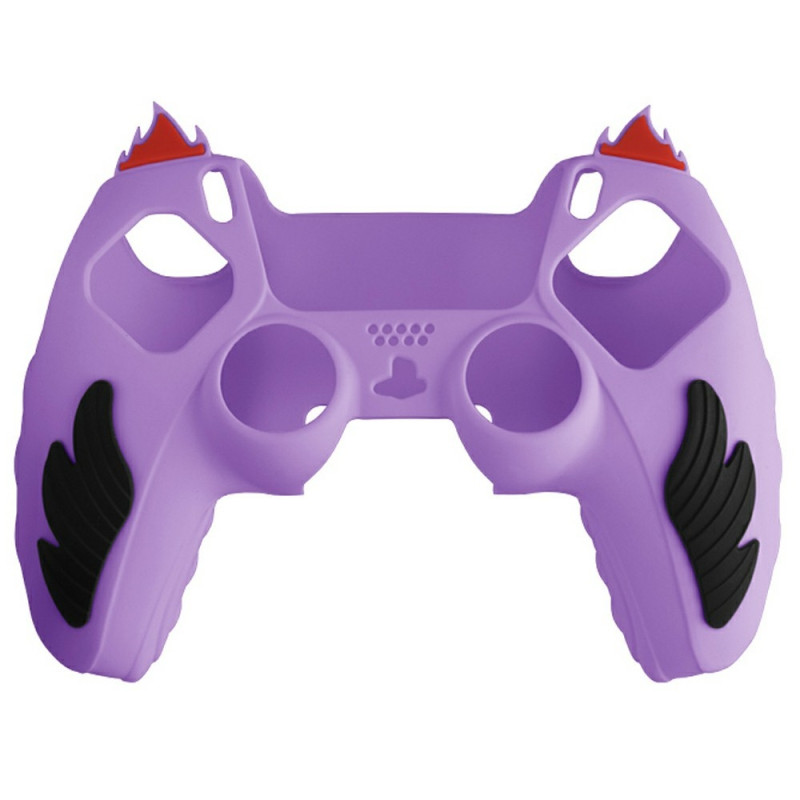 Playstation 5 / PS5 Silikon Skin Cover Case Anti-Slip Protection Flame Design - Lilla