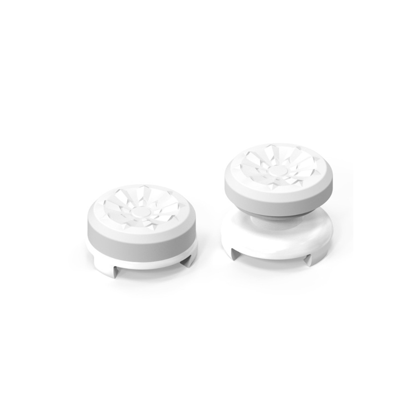 2pcs Thumb Grip Finger Grip for Sony PlayStation 5 / 4 8BitDo Joystick Silicone - White