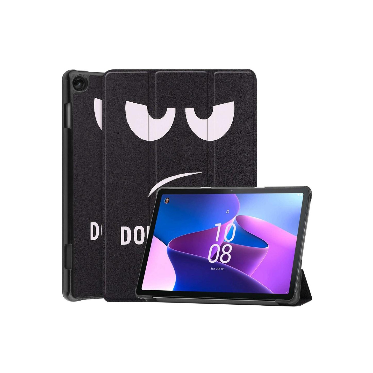 Lenovo Tab M10 (Gen 3) kolminkertainen jalustan kansi - Älä kosketa minua