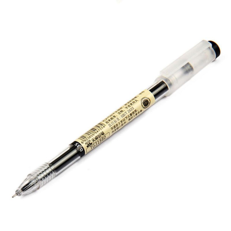 0.35mm Gel Pen Roller Ball Pens Office Student Exam - Black 3 pcs