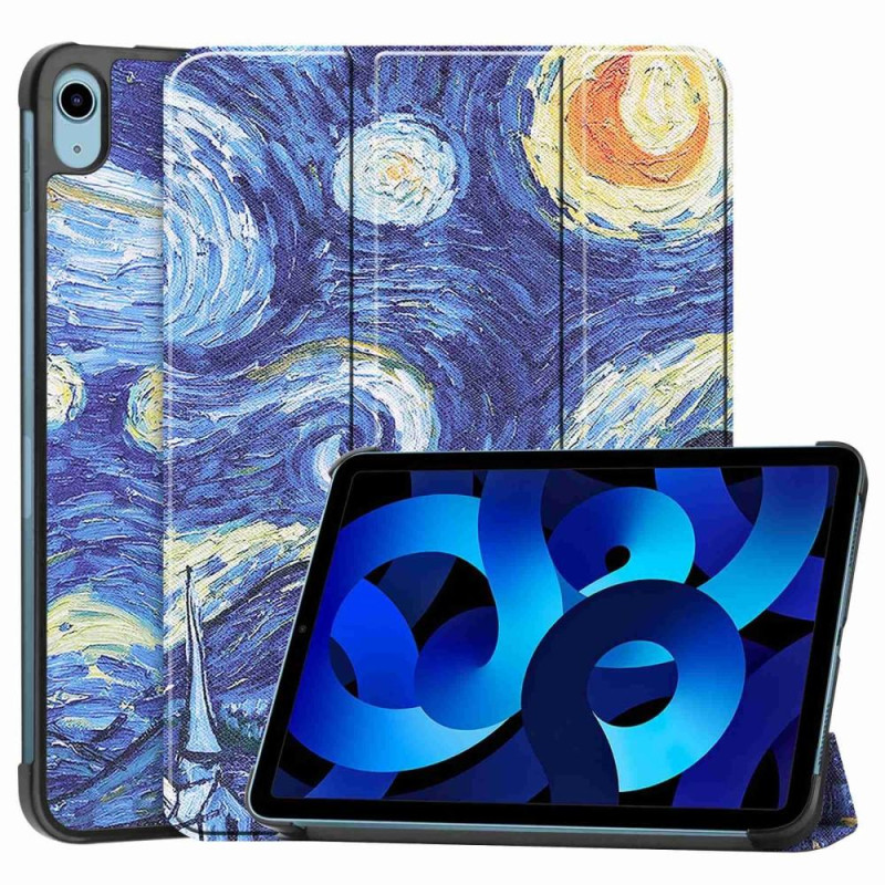 Tri - fold Stand Case for iPad 10.9 (2022) Tablet Cover - Painting
