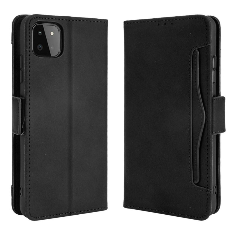 Wallet Stand Flip Phone Case for Samsung Galaxy A22 5G - Black