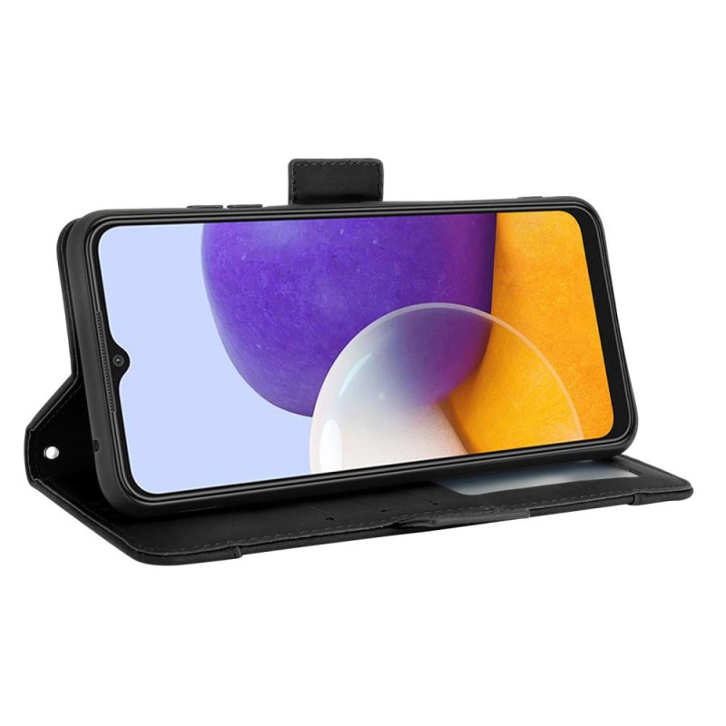 Wallet Stand Flip Phone Case for Samsung Galaxy A22 5G - Black