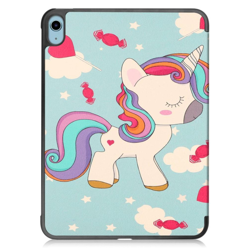 Tri - fold Stand Case for iPad 10.9 (2022) Tablet Cover - Unicorn