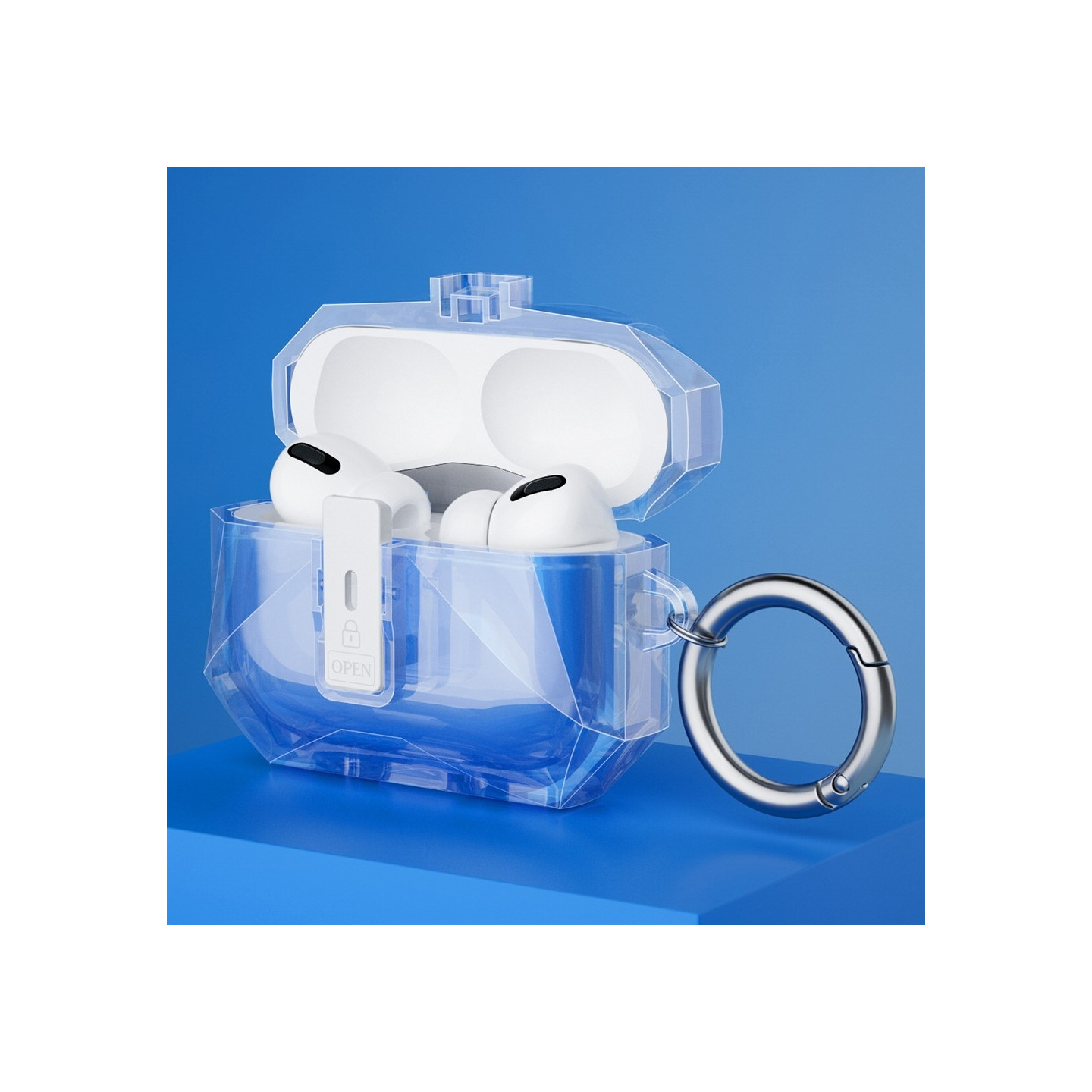 COTECI Til AirPods Pro 3 Beskyttende Etui Med Metalkrog - Blå