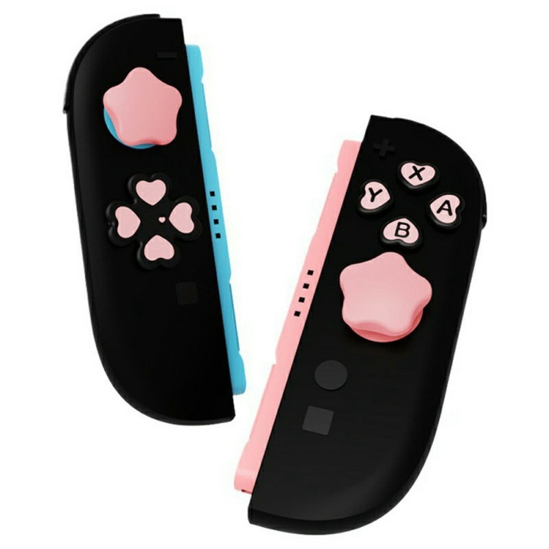 Kompatibel med Nintendo Switch 2 7 stk. D-pad knap ABXY klistermærke - Lilla+sort