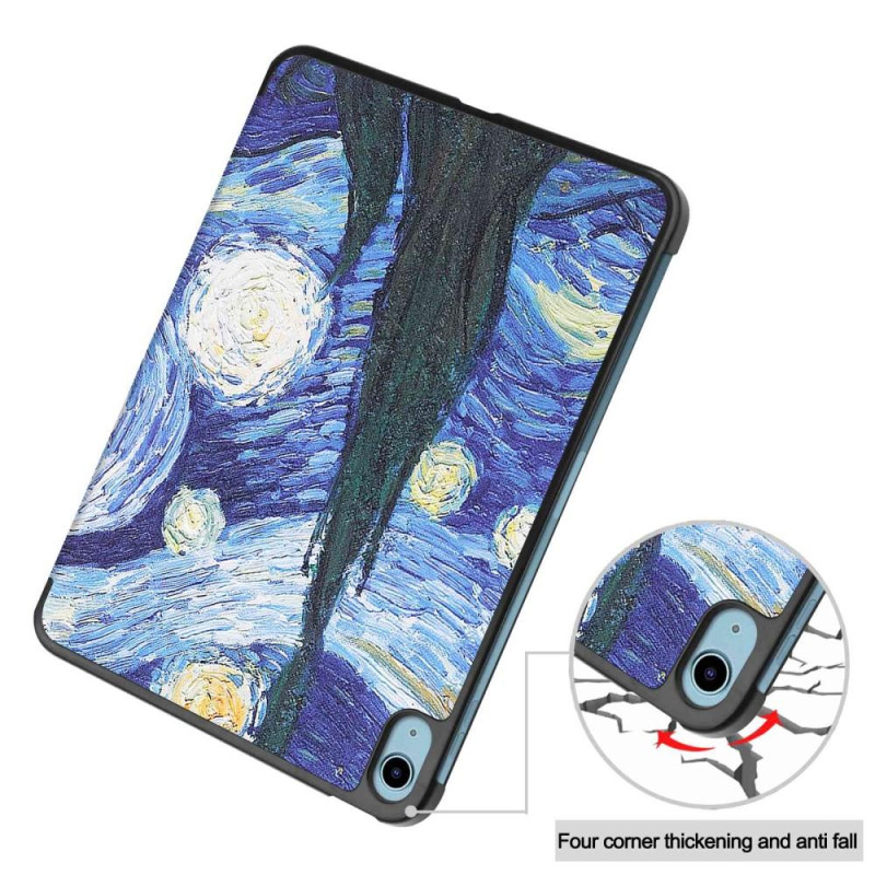 Tri - fold Stand Case for iPad 10.9 (2022) Tablet Cover - Painting