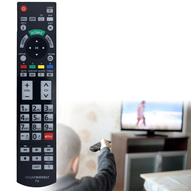 Fjärrkontroll Ersättning för N2QAYB000927 För Panasonic TV